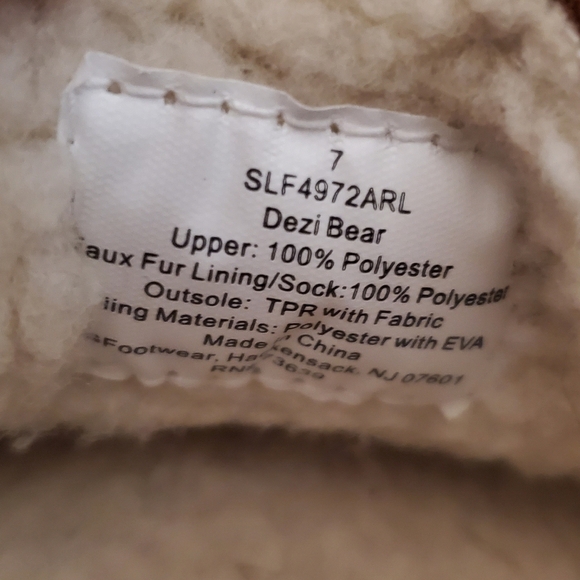 Woman's Slippers POLO RALPH LAUREN Dezi BEAR Moccasin Slipper Size 7 (NWOT?) - Picture 7 of 12